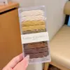 Elástico de Cabelo Maillard Colorido de Alta Elasticidade, Scrunchie da Moda Famoso na Internet, Novo Acessório para Rabo de Cavalo