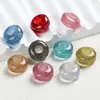 14*8 Diamante Flash Prata em Pó Contas de Ábaco com Furo Grande Contas Espaçadoras Resina Contas Soltas Joias DIY Bolsa Artesanal Acessórios para Roupas
