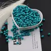 Pérola de Imitação ABS 6mm Alto Brilho Colorida Furo Reto Contas Soltas DIY Pulseira Colar Artesanal Material para Miçangas Acessórios