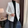 Traje Casual Leve Maduro terno Dupla Face 2024 Novo Outono e Inverno Avançado Sentimental Simples Traje Vestido para Homens