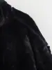 Nueva Chaqueta Corta Holgada con Cuello Alto de Piel Sintética para Mujer Otoño e Invierno 2025 Europea y Americana Transfronteriza Chaqueta Gruesa de Felpa para Mujer