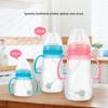 150ml mamadeira de silicone bebê de diâmetro largo com alça bebê resistente a gotas mamilo de silicone 240ml beber mamadeira