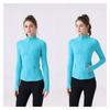 Ropa deportiva de otoño e invierno para mujer, nueva chaqueta de yoga de manga larga para correr, ajustada, adelgazante, deportiva, de alta elasticidad, para primavera