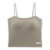 Camisola de verano para mujer, ropa interior con espalda descubierta y almohadillas para el pecho, sin tirantes, con envoltorio integrado y sujetador sin aros.