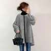 En Stock 2026 Abrigo de Lana Casual de Estilo Japonés, Cuello Redondo, de Botonadura Única, Cómodo y Elegante