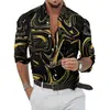 Camisa Hawaiana de Verano con Estampado de Leopardo Agrietado de Onda de Agua, Top Moderno Impreso en 3D para Hombre, Corte Holgado