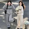 Conjunto Deportivo de Otoño para Niñas 2026 Nuevo Estilo Coreano Conjunto de Dos Piezas a la Moda con Sudadera Adornada con Plata para Niños Mayores