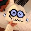 Nuevo gorro de punto de dibujos animados transfronterizo para hombres y mujeres, combinable con todo, otoño e invierno, divertido, robot de dibujos animados, lindo, divertido