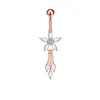 Piercing de Umbigo Zircônia Hot-Selling Transfronteiriço para Mulheres, Piercing de Umbigo com Franja Borboleta Flor Coração, Botão de Umbigo Estilo Europeu e Americano