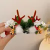 Accesorios para el Cabello de Navidad Pinzas para el Cabello de Reno Lindos para Niños y Adultos Pasadores de Papá Noel Diademas Adornos Pinzas Pequeñas Tocados