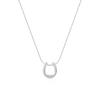 Acero de titanio, resistente al color, colgante simple en forma de U de herradura, collar para suéter, joyería para mujer, versátil, clavícula de acero inoxidable de alta gama.