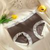 Ropa Interior de Algodón Puro para Niñas Cintura Media Yew Entrepierna Antibacteriana Encaje Sin Costuras Pantalones Burbuja Estilo Japonés Calzones para Niñas al Mayoreo