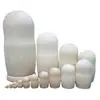 Conjunto de Bonecas Russas Matrioskas com 15 Peças Branco Liso de Madeira Não Pintado para Projetos de Arte DIY Feito de Madeira de Tília Seca Natural Perfeito para Personalização Ecológico e Pronto para Pintura 215cm