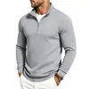 Sudadera con cremallera y cuello alto jacquard a cuadros casual simple resistente para hombre de primavera y otoño, europea y americana, transfronteriza de Amazon