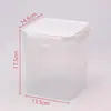 Caja de Almacenamiento de Plástico, Contenedor Cuadrado de Plástico para Alimentos, Caja de Almacenamiento de Granos, Contenedor de Liofilización, Caja de Almacenamiento de Granos Apilable para Conservar la Frescura