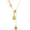 Nuevo collar de calabaza dorada de estilo chino para mujer, diseño de nicho de lujo ligero, estilo nacional de alta calidad, elegante cadena de clavícula con borlas de la marca Fortune