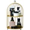 Estilo Nórdico Creativo Tocador Jaula de Pájaro de Hierro Estante de Almacenamiento Cuidado de la Piel Perfume Lápiz Labial Cosmético Estante de Almacenamiento para Acabado
