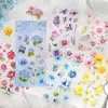 Zabc Calcomanías Planas No. Materiales de Decoración para Diario Serie Casa de las 7 Flores Temática de Plantas, 6 Hojas en 6 Diseños para Elegir