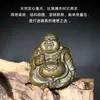 Muzhijue Sándalo Verde Tallado Buda Maitreya Pieza de Mano Adorno Buda Risueño Panzudo Tallado en Madera Decoración del Hogar