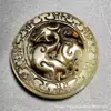 Periodo de los Reinos Combatientes Dinastía Han encontrando gangas antigüedades de jade Xiuyu imitación antigüedades pieza de mango de jade viejo objeto viejo colgante placa de jade pieza colgante dragón enrollado