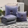 Almohada edredón de doble uso dos en uno de dibujos animados para oficina, almohada para siesta, edredón, cojín de soporte lumbar para coche, almohada lumbar, edredón para aire acondicionado