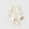 Roupas de Bebê Macacão de Bebê Primavera e Outono Chapéu-camisa para Recém-nascido Macacão sem ossos 100% Algodão Classe A para Recém-nascido