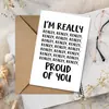 Compra directa transfronteriza: orgulloso de ti, tarjetas de ánimo y aplausos, felicitaciones motivacionales, regalos de celebración, sobres interactivos, tarjetas de felicitación