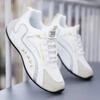 Tenis de moda para hombre cuero malla transpirable zapatos casuales cómodos ligeros suela suave comercio exterior transfronterizo zapatos para viajar