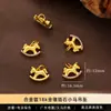 Jingde Jewelry Accesorios del Año del Caballo Chapados en Oro Amuletos de la Suerte del Año del Caballo Cuentas Espaciadoras Accesorios para Joyería DIY Amuletos Colgantes