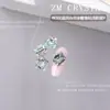 K9 Nuevo Super Flash Sin Fondo 8X10 Azúcar de Roca Manicura Pila Joyería de Diamante Alta Calidad Colorido Cuadrado Pegatinas para Uñas 28