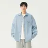 NASA SOBRE Camisa de manga comprida estilo workwear tie-dye retrô americana, nova coleção de outono masculina, camisa/jaqueta casual de corte solto