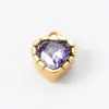 Acero inoxidable de oro de 18k moda simple amor circón colgante pequeño DIY collar pulsera accesorios aretes material para ropa