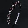 Trenza de Estrella de Celebridad de Internet con Flequillo Dentado Antideslizante Artefacto Fijo Accesorios para el Cabello Huecos Multicapa con Diamante para Niños y Adultos