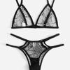 Traje Sexy de Halloween Listo para Venta Transfronteriza Conjunto de Ropa Interior de Triángulo Sexy Transparente