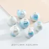Cuentas Cerámicas Color Ceniza Galvanizadas 14mm Pulsera Templo Cuentas Accesorios para Joyería DIY Accesorios para Pulseras Stock Listo