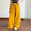 Pantalones Cargo para Niñas Verano Delgados Elegantes Niña Grande Pantalones de Baile Jazz Callejero para Niños Secado Rápido Protección Solar Pantalones de Pierna Ancha
