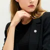 Broche de Flor Exquisito Estilo Coreano Novo Simples Luxo Leve Versátil Corsage de Alta Qualidade Tridimensional Pin para Roupa de Blazer de Terno