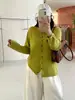Cardigã de tricô básico liso para mulheres plus size, estilo outono 2026, para mulheres plus size, gola redonda, corte solto, jaqueta afunilada 25196