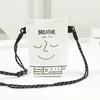 Bolsa de Papel Dupont com Logo Personalizado Porta-Moedas Bolsa para Celular Pequena Bolsa de Ombro Simples Feminina Bolsa de Mão à Prova d'Água Ecológica Bolsa Transversal