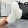 Pinza para el pelo de pelo de conejo para mujer, tamaño grande, sensación de alta gama, adecuada para cabello grueso, pinza de felpa, pinza para la parte trasera de la cabeza, accesorio para el pelo, pinza de tiburón