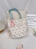 Bolsa de Tela de Gran Capacidad para el Trabajo Diario, Adecuada para Estudiantes y Mujeres, Verano Trabajo Doble Capa Estampado Lindo en Lona Bolsa Tote Dopamina