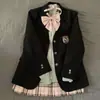 Blazer Uniforme Jk para Mujer, Estilo Primavera y Otoño, Diseño Original Japonés, Estilo Universitario, Sensación de Material Escolar, Chaqueta de Traje Petite