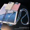 Cadena para Teléfono Móvil Cruzada Larga Hecha a Mano Ins Cadena Colgante de Perlas Funda para Teléfono Móvil Portátil Cruzada Correa Colgante Colgante para Bolsa Venta al por Mayor
