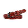 Suministro transfronterizo Amazon eBay cinturón delgado de cuero para mujer retro hueco combinable accesorios de cuero vacuno para mujer cinturón delgado
