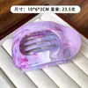 Nuevo Pinza Plana de Abulón para Mujer, Pinza de Pato de Alto Gama con Patrón de Mármol en la Parte Posterior de la Cabeza, Pinza para el Cabello Curva que No Irrita la Cabeza