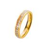 Anillo de Circonita para Mujer Diamantes Completos Estrellas Moda Acero de Titanio Europeo y Americano Diamante de Cristal Anillo de Pareja Lote de Joyería Transfronteriza