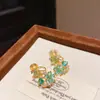 Chapado Eléctrico de Oro Real de 18K Lujo Accesible Francés Colgante de Flor de Zirconia Cadena para Clavícula Retro de Gama Alta Nicho Único Collar