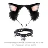 Cosplay Tiara de Orelhas de Gato Cauda de Gato Joias Feito à Mão Fofa Menina Gato Orelha de Animal Acessórios de Cabelo Conjunto de Acessórios de Cauda de Animal