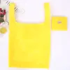 Bolsa de compras plegable de color sólido bolsa de almacenamiento de protección ambiental de gran capacidad portátil bolso de mano de tela Oxford logotipo imprimible