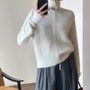 ¡Stock listo Wange Muy recomendado! ¡Me encanta y no dejes tus manos cuando te lo pongas! Chaqueta Cardigan de Punto de Yak con Cuello Alto y Cremallera de Doble Uso para Mujer